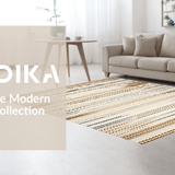 Ultra Soft Area Rug, Non Slip, Stain Resistant, Washable Area Rugs for Living Room, Bedroom, Rustic Scalloped Natural Fiber(Beige)