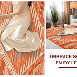 Ultra Soft Area Rug, Non Slip, Stain Resistant, Washable Area Rugs for Living Room, Bedroom, Contemporary Lattice Burnt Sienna Aesthetic(Orange)