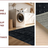 Ultra Soft Area Rug, Non Slip, Stain Resistant, Washable Area Rugs for Living Room, Bedroom, Moth Mushroom Fall(Black)