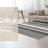 Ultra Soft Area Rug, Non Slip, Stain Resistant, Washable Area Rugs for Living Room, Bedroom, KaHouen High Contrast Striped Area Rug for Farmhouse Entrances(Black)