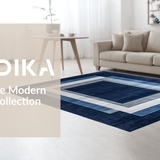 Ultra Soft Area Rug, Non Slip, Stain Resistant, Washable Area Rugs for Living Room, Bedroom, Stylish Blue Tone Canvas(Blue)