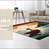 Ultra Soft Area Rug, Non Slip, Stain Resistant, Washable Area Rugs for Living Room, Bedroom, Vibrant Animal-Themed Porch Mat(Beige)