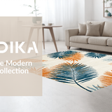 Ultra Soft Area Rug, Non Slip, Stain Resistant, Washable Area Rugs for Living Room, Bedroom, Rustic Coastal Palm Retreat(Orange)