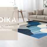 Ultra Soft Area Rug, Non Slip, Stain Resistant, Washable Area Rugs for Living Room, Bedroom, Contemporary Abstract Wave Pattern(Gray)