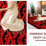 Eerie Bat Motif with Contrast(Red)