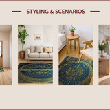 Ultra Soft Area Rug, Non Slip, Stain Resistant, Washable Area Rugs for Living Room, Bedroom, Modern Gold Minimalist Bedroom Decorative Area Carpet(Blue)