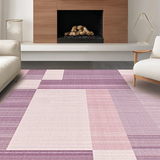Ultra Soft Area Rug, Non Slip, Stain Resistant, Washable Area Rugs for Living Room, Bedroom, Contemporary Plush Textured Urban Decor(Purple)
