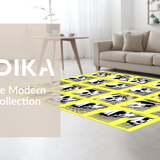 Ultra Soft Area Rug, Non Slip, Stain Resistant, Washable Area Rugs for Living Room, Bedroom, Eclectic Quirky Bone Pattern(Black)