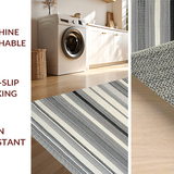 Contemporary Neutral Striped Elegance(Black)