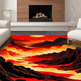 Electric Orange Swirling Design(Red)