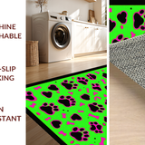 Ultra Soft Area Rug, Non Slip, Stain Resistant, Washable Area Rugs for Living Room, Bedroom, Whimsical Puppy Bone Patterned Accent(Green)