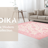 Ultra Soft Area Rug, Non Slip, Stain Resistant, Washable Area Rugs for Living Room, Bedroom, Serene Blush Colorful Essence(Pink)