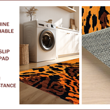 Ultra Soft Area Rug, Non Slip, Stain Resistant, Washable Area Rugs for Living Room, Bedroom, Striking Exotic Tiger Skin Motif(Brown)