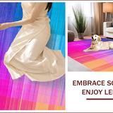 Ultra Soft Area Rug, Non Slip, Stain Resistant, Washable Area Rugs for Living Room, Bedroom, Vibrant Whimsical Tie-Dye Style(Blue)