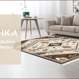 Ultra Soft Area Rug, Non Slip, Stain Resistant, Washable Area Rugs for Living Room, Bedroom, Boho Ivory Brown Living Room Shag Rug(Beige)