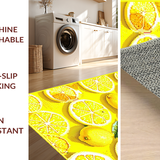 Ultra Soft Area Rug, Non Slip, Stain Resistant, Washable Area Rugs for Living Room, Bedroom, Whimsical Colorful Pattern Fusion(Yellow)