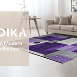 Ultra Soft Area Rug, Non Slip, Stain Resistant, Washable Area Rugs for Living Room, Bedroom, Sleek Ultra-Soft Sophisticated Touch(Purple)