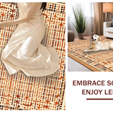 Cozy Textured Ogee Style Runner(Beige)