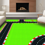 Interactive Racing Scene Illustration(Green)