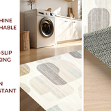 Ultra Soft Area Rug, Non Slip, Stain Resistant, Washable Area Rugs for Living Room, Bedroom, Chic Soft Neutral Fuzzy Motif(Beige)