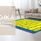 Ultra Soft Area Rug, Non Slip, Stain Resistant, Washable Area Rugs for Living Room, Bedroom, Joyful Symphonic Motif Arrangement(Blue)