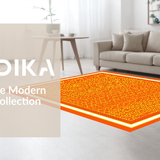 Ultra Soft Area Rug, Non Slip, Stain Resistant, Washable Area Rugs for Living Room, Bedroom, Engaging Round Alphabetical Delight(Orange)