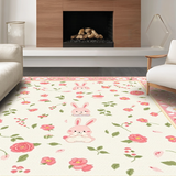 Delicate Blooming Rabbit Illustration(Pink)
