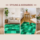 Chic Dark Green Geometric(Green)