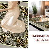Ultra Soft Area Rug, Non Slip, Stain Resistant, Washable Area Rugs for Living Room, Bedroom, Vivid Wild Patterned Textile(Brown)