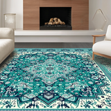 Lively Teal and White Mosaic Style(Blue)