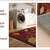 Ultra Soft Area Rug, Non Slip, Stain Resistant, Washable Area Rugs for Living Room, Bedroom, Rustic Red Striped Aesthetic(Brown)