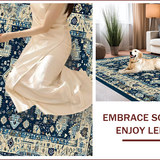 Distressed Blue Geometric Elegance(Blue)
