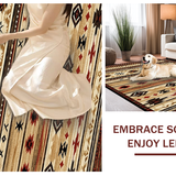Ultra Soft Area Rug, Non Slip, Stain Resistant, Washable Area Rugs for Living Room, Bedroom, Southwestern Vibrant Ethnic Pattern(Brown)