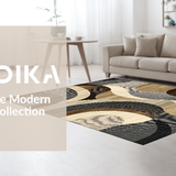 Ultra Soft Area Rug, Non Slip, Stain Resistant, Washable Area Rugs for Living Room, Bedroom, Contemporary Soft Toned Swirls(Beige)