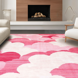 Delightful Cozy White Fluffy Aesthetic(Pink)