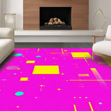 Ultra Soft Area Rug, Non Slip, Stain Resistant, Washable Area Rugs for Living Room, Bedroom, Whimsical Geometric Accent Style(Pink)