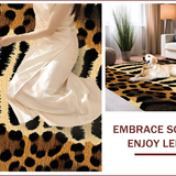 Ultra Soft Area Rug, Non Slip, Stain Resistant, Washable Area Rugs for Living Room, Bedroom, Handmade Tiger Skin Couch Decor Accent Rug(Beige)