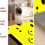 Ultra Soft Area Rug, Non Slip, Stain Resistant, Washable Area Rugs for Living Room, Bedroom, Whimsical Yellow Graphic Design(Yellow)