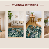 Ultra Soft Area Rug, Non Slip, Stain Resistant, Washable Area Rugs for Living Room, Bedroom, Jungle Print Nursery(Green) - ODIKA