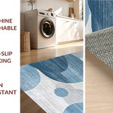 Ultra Soft Area Rug, Non Slip, Stain Resistant, Washable Area Rugs for Living Room, Bedroom, Luxurious Three-Dimensional Fuzziness(Blue)
