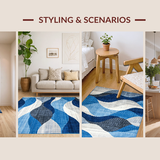 Vibrant Transitional Patterned Elegance(Blue)
