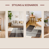 Ultra Soft Area Rug, Non Slip, Stain Resistant, Washable Area Rugs for Living Room, Bedroom, Elegant Earthy Abstract Composition(Gray)