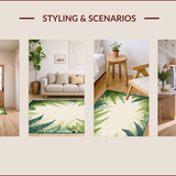 Ultra Soft Area Rug, Non Slip, Stain Resistant, Washable Area Rugs for Living Room, Bedroom, Elegant Floral Earth Tones(Ivory)