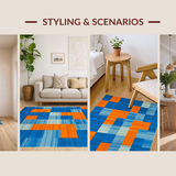 Chic Bright Geometric Arrangement(Blue)