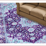 Ultra Soft Area Rug, Non Slip, Stain Resistant, Washable Area Rugs for Living Room, Bedroom, Whimsical Violet Ogee Pattern(Purple)