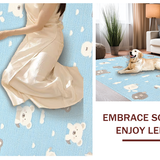 Ultra Soft Area Rug, Non Slip, Stain Resistant, Washable Area Rugs for Living Room, Bedroom, Joyful Animal Friends Concept(Blue)