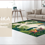 Ultra Soft Area Rug, Non Slip, Stain Resistant, Washable Area Rugs for Living Room, Bedroom, Elegant Earthy Geometric Elements(Beige)