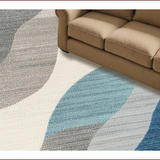 Ultra Soft Area Rug, Non Slip, Stain Resistant, Washable Area Rugs for Living Room, Bedroom, Texas Bluebonnets Floral(Gray)