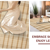 Contemporary Brown Lattice Artistry(Beige)