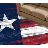 Ultra Soft Area Rug, Non Slip, Stain Resistant, Washable Area Rugs for Living Room, Bedroom, Rustic Vintage Flag Design(Red)
